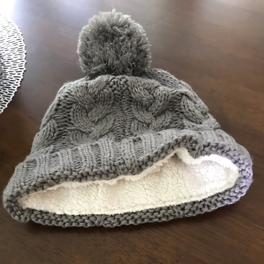Grey Pom Beanie - Picture 2 of 2